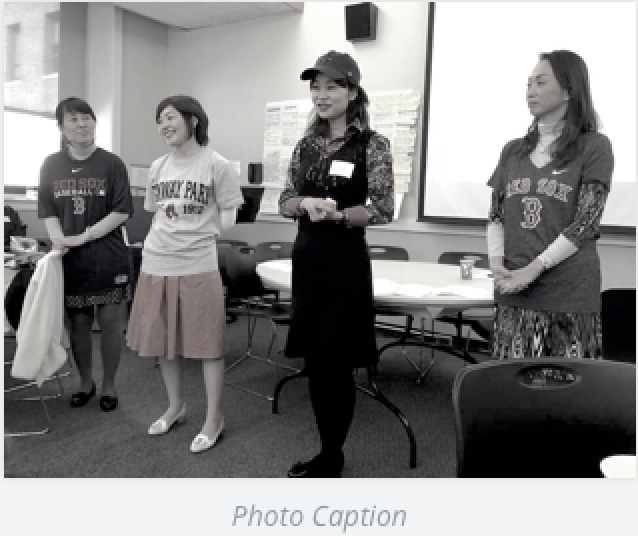 four woman presenting